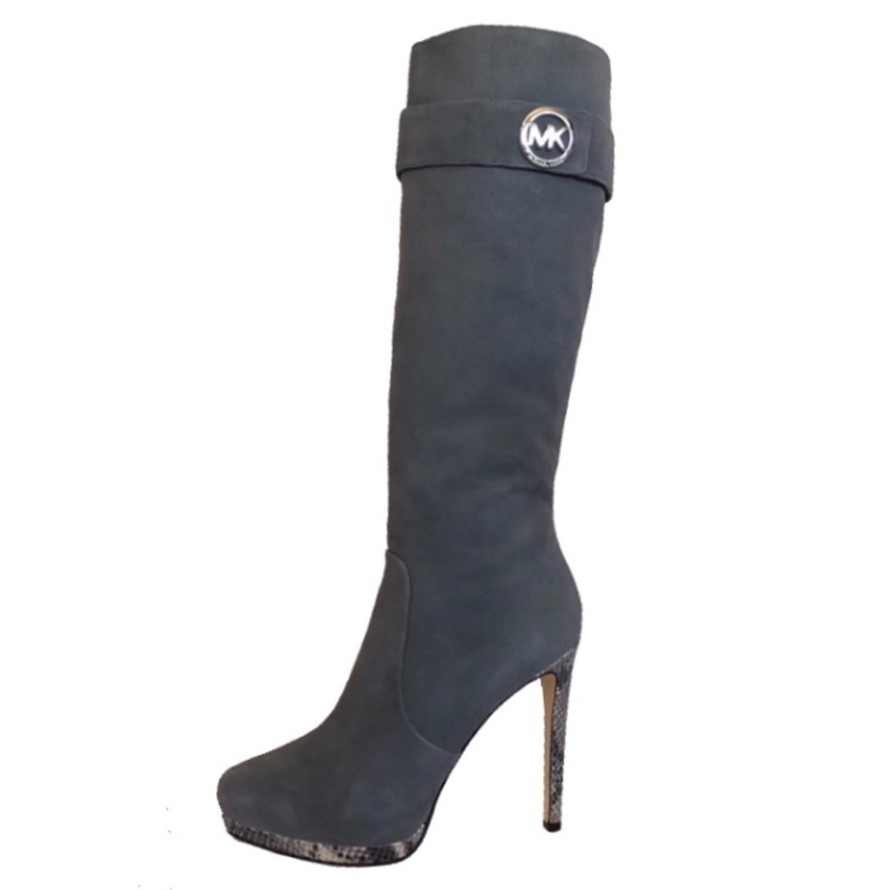MICHAEL KORS 💯% Real Genuine Suede & Leather Knee High CAROLINE TALL BOOT .